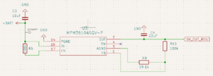 Implementation in the schematic of the MPM3610 Switching Regulatoor
